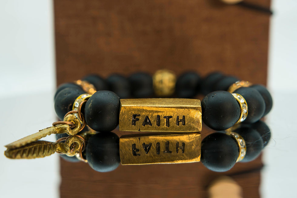 Thumbnail: Faith Motivation Afro Beads Bracelet