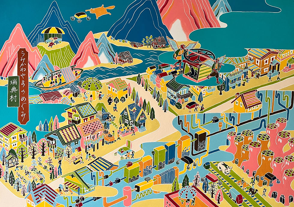 株式会社スウェーデンハウス 40周年記念誌イラスト