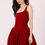 Thumbnail: Millie Velvet Corset Mini Dress in Red