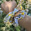 Thumbnail: Set of 3 - Hair Scrunchies - Sunflower Collection - 2 Bows 1 Basic Scrunchie 