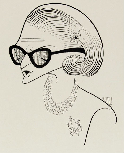 Al Hirschfeld's brilliant portrait of Pauline Trigere.