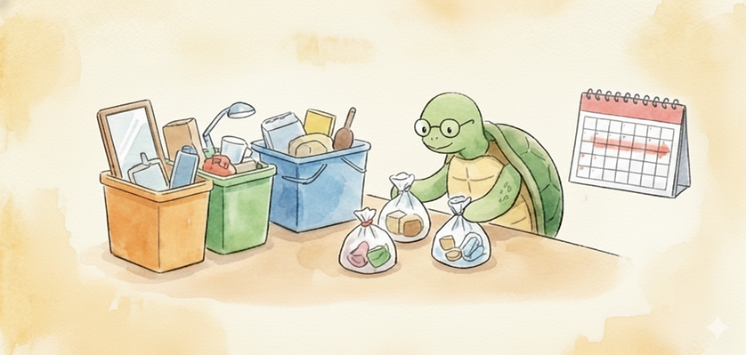 分別するカメさん