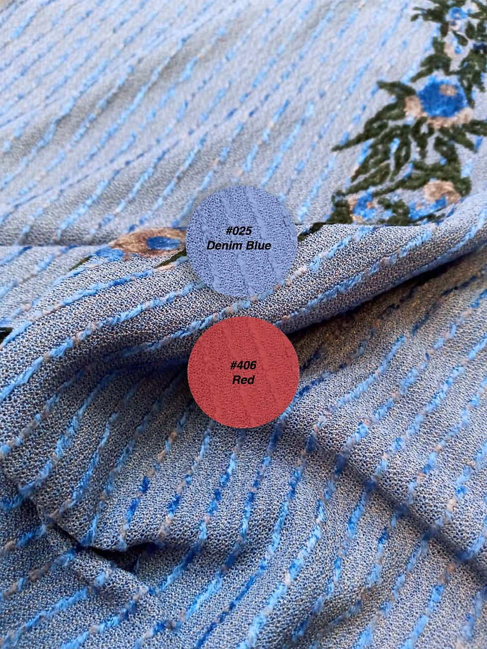 Miniatura: Crepe de punto bordado
