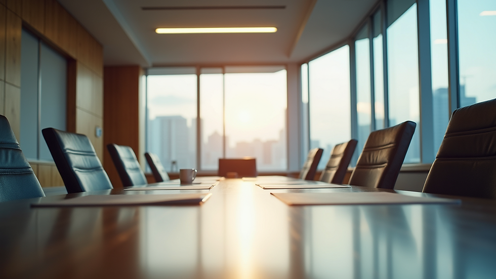 Eye-level view of a modern conference room
