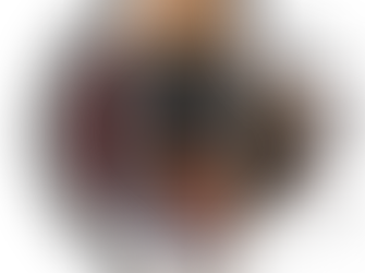 Open Door Tea logo Apple Spice 2.5oz loose-leaf tea tube with beaver sipping tea at a table. Backdrop of loose-leaf tea blend and color of tea.