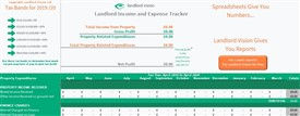 A landlord income and expense spreadsheet