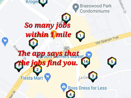 So many jobs, almost in your backyard. The app says that the jobs find you
