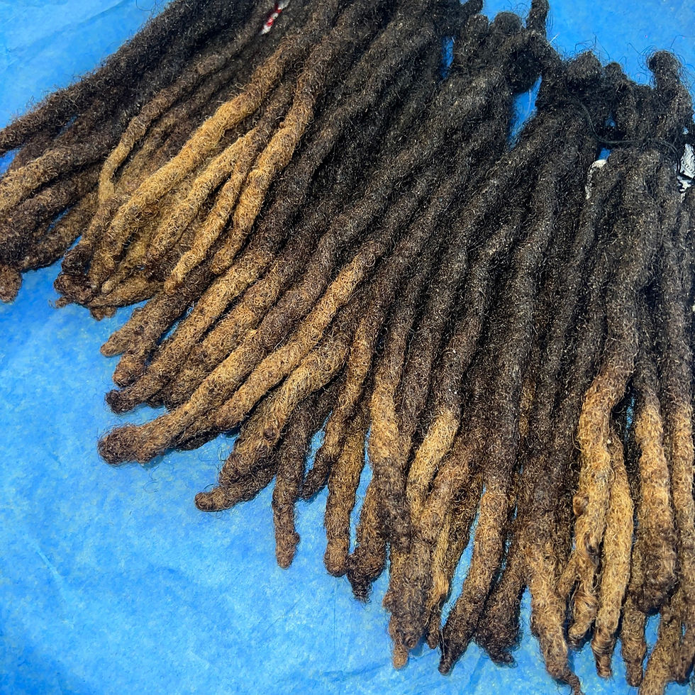 Thumbnail: Wise Collextion 8” Dreadlocks human hair blonde tips 73pcs set 