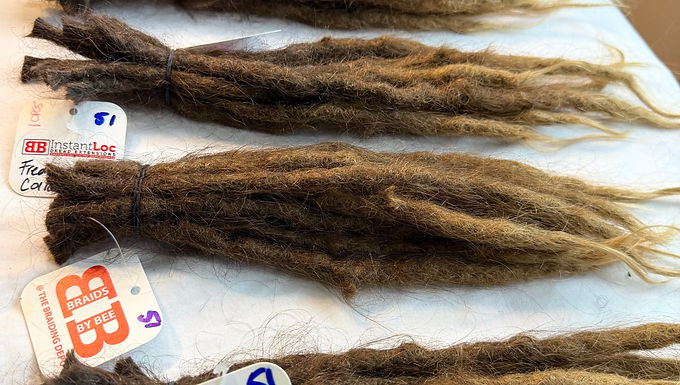 Collection #51 Human Hair Dreadlocks with straight blonde tips