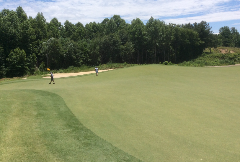 Heart shaped seventh green
