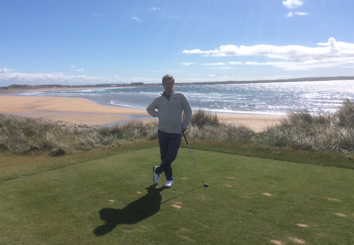 Looking behind ninth tee