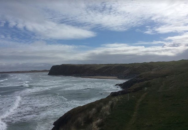 Looking back towards second tee