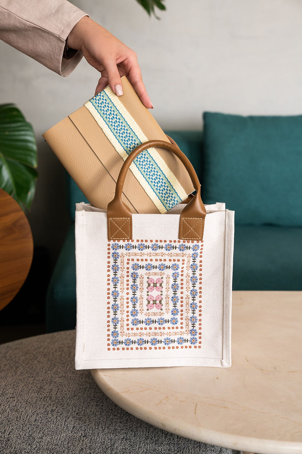 Thumbnail: Small waterproof floral bag
