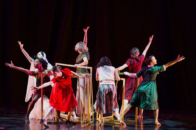 photo of dancers at Women of Resistance stage show