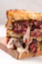 Pulled Pastrami Cheese Melt Sandwich