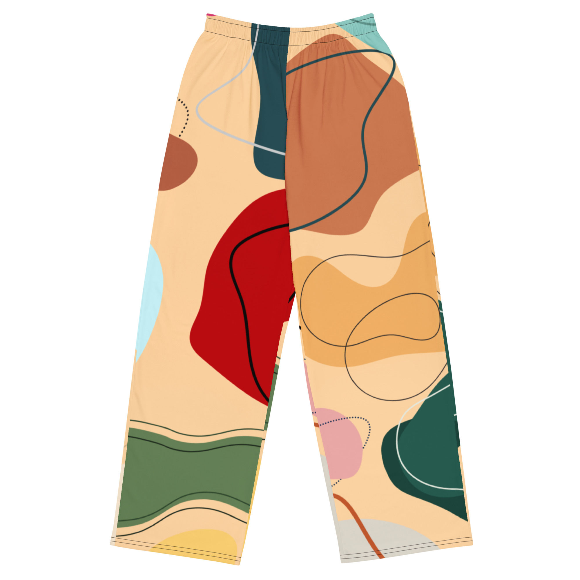 All-over print unisex wide-leg pants