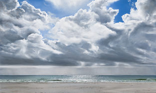 Oil painting sun clouds Pensacola Beach Florida
