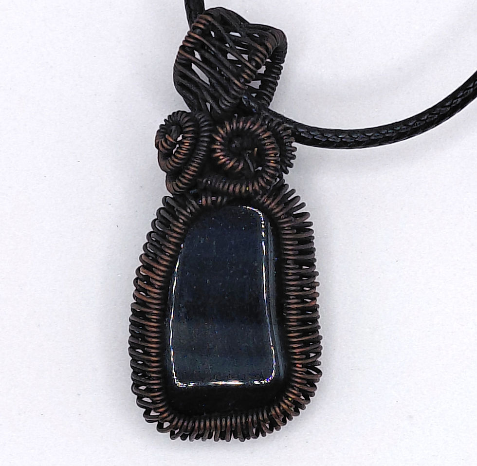 Thumbnail: Blue Jasper copper wire wrapped pendant