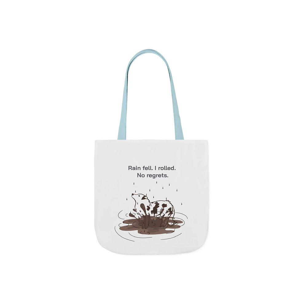 Thumbnail: No Regrets, Eco-Friendly Shopping Bag, Dog Lovers, Rainy Day Accessory