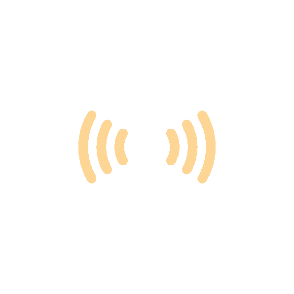 Ícone de sinal de comunicação representando tecnologia e conectividade em processos comerciais.