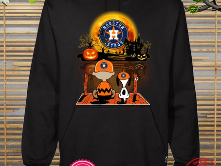 Best snoopy and Charlie Brown Houston Astros  Pumpkin Halloween Moon 2022 shirt