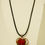 Thumbnail: Collier Coeur Transparent Reflets Rouges et Verts