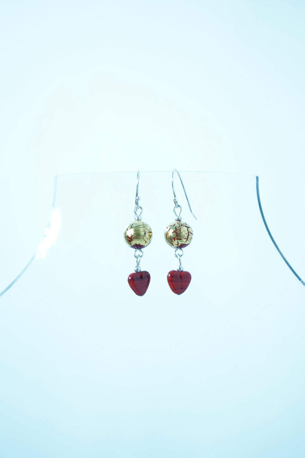 Thumbnail: Boucles d'oreille Saint-Valentin nuances de Rouge