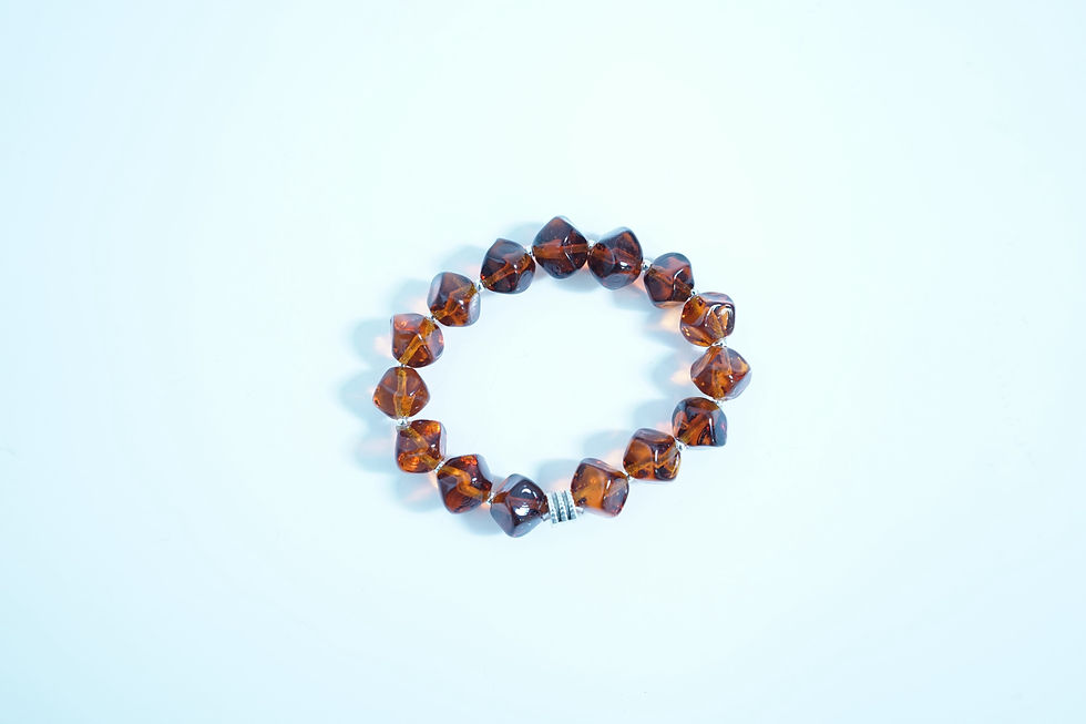 Miniature : Bracelet Cristallo en Verre couleur Ambre