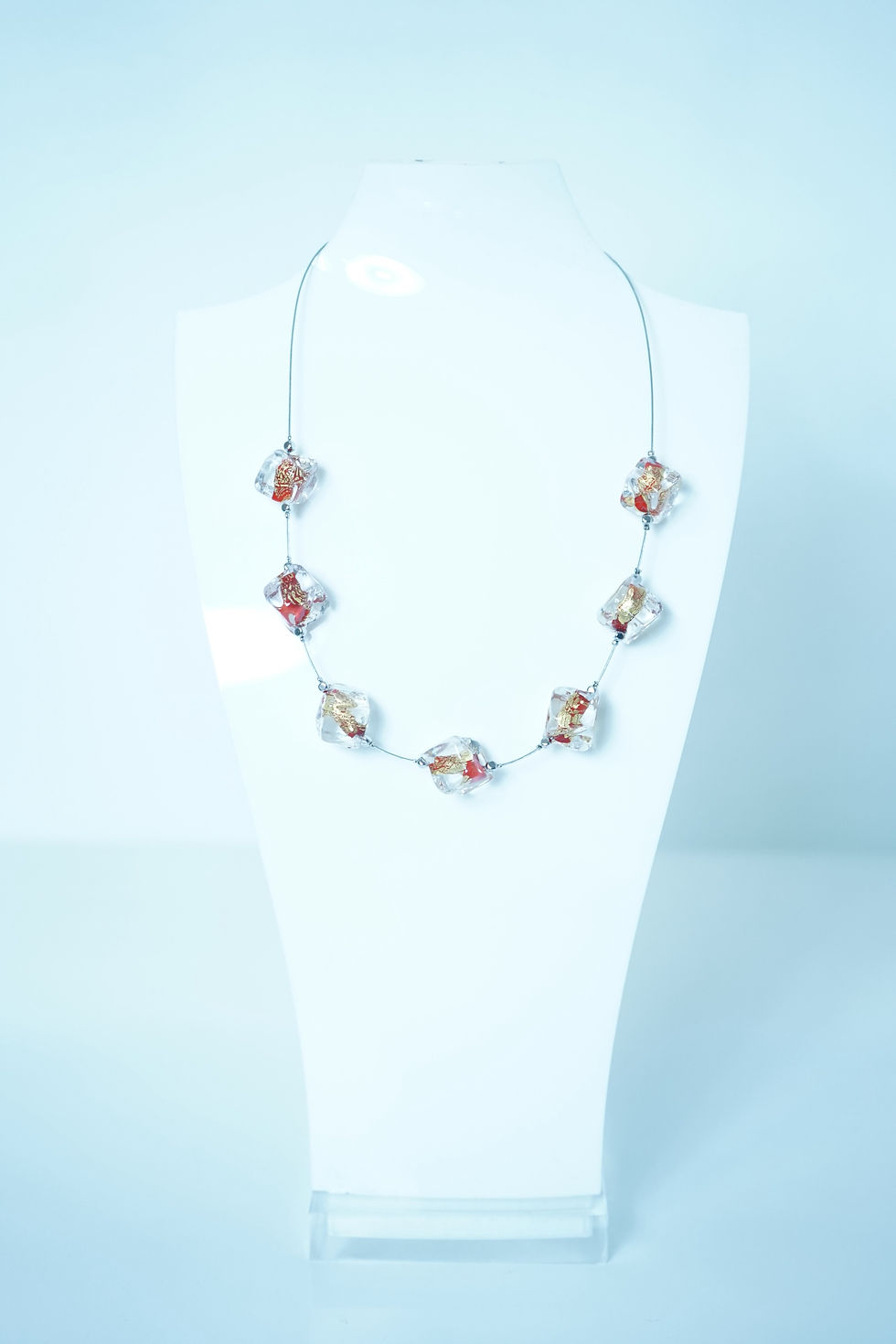 Miniature : Collier Grenade Rouge et Or