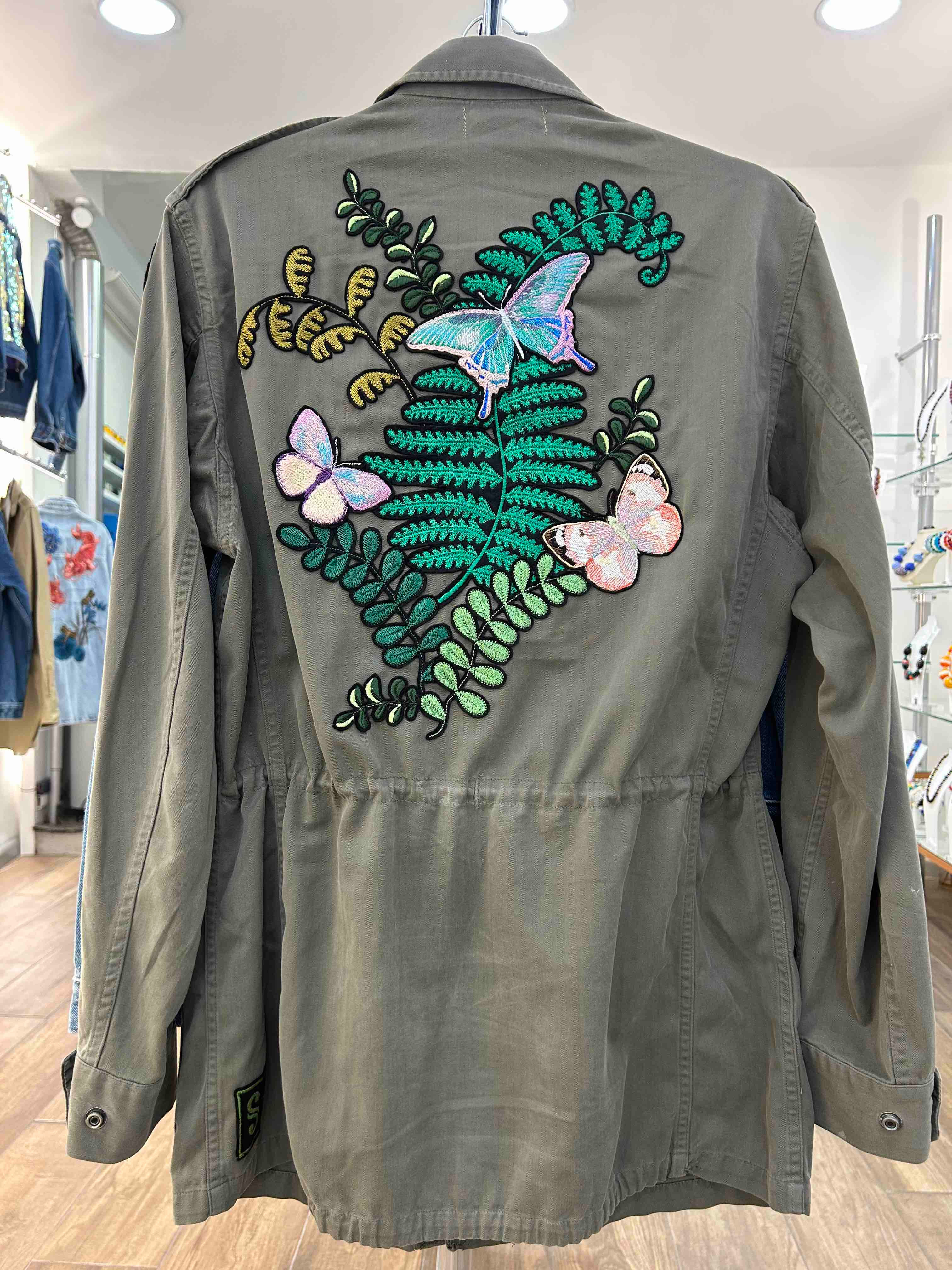 Veste Militaire Papillons Tropicaux