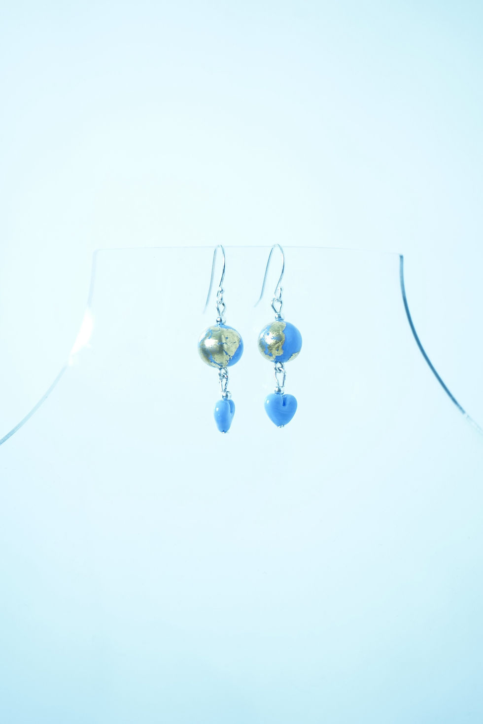 Miniature : Boucles d'oreilles Saint-Valentin nuances de Bleus