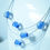 Miniature : Collier Bubble Gum Bleu "Pervinca" avec ou sans or