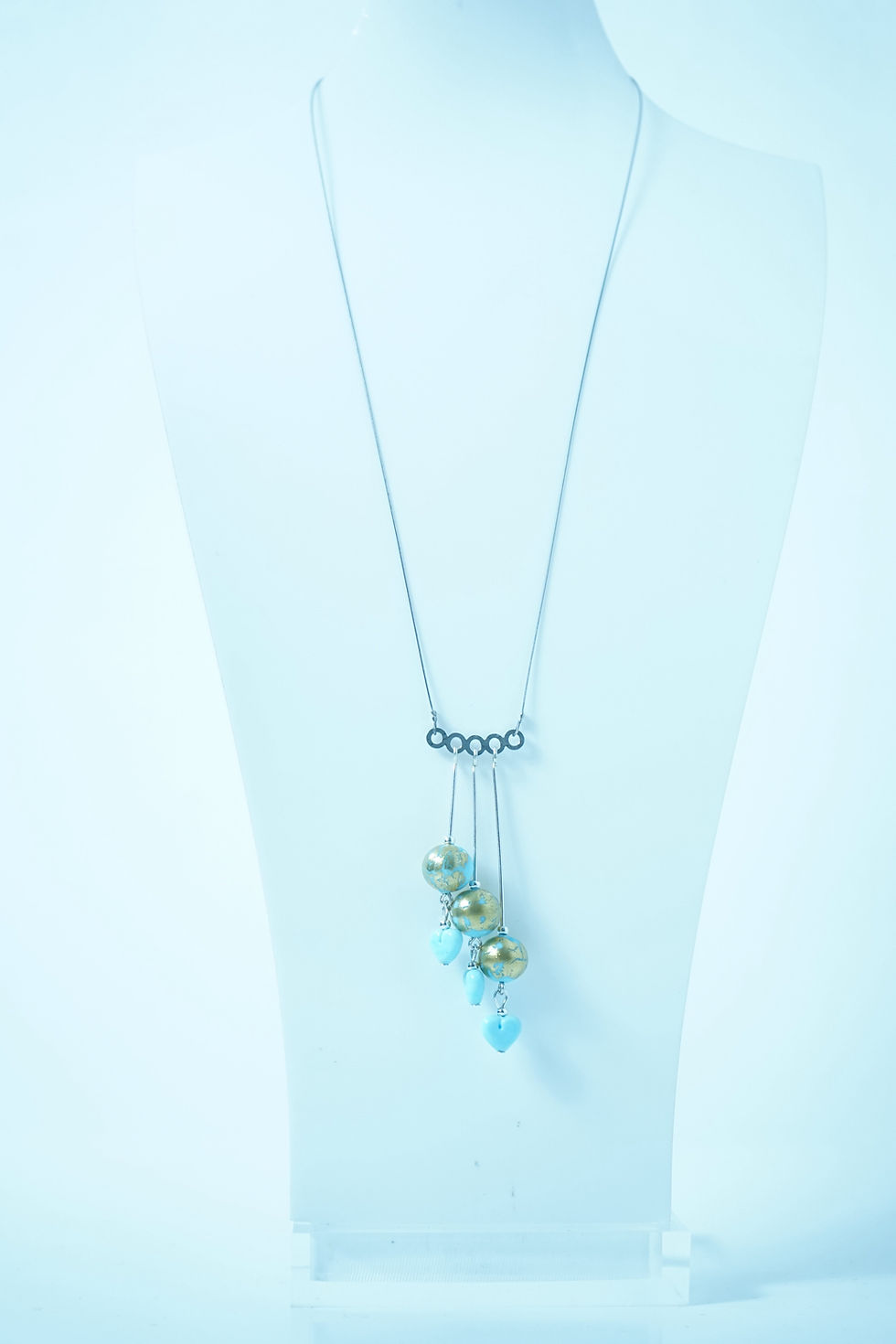 Miniature : Collier Saint-Valentin nuances de Bleus
