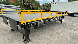 19foot long platform for loading trucks. Extension to ramps