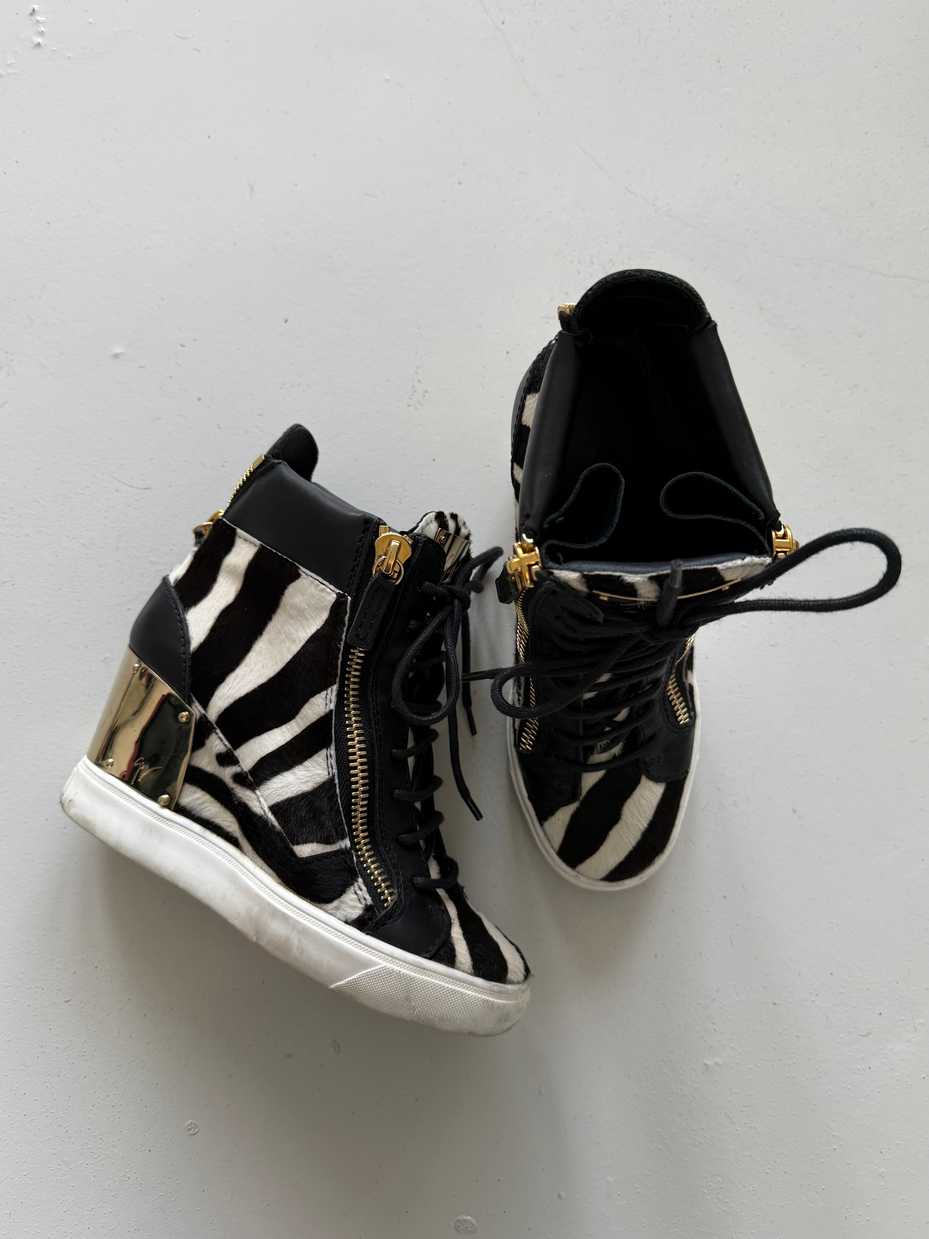 giuseppe zanotti lorenz wedge sneakers
