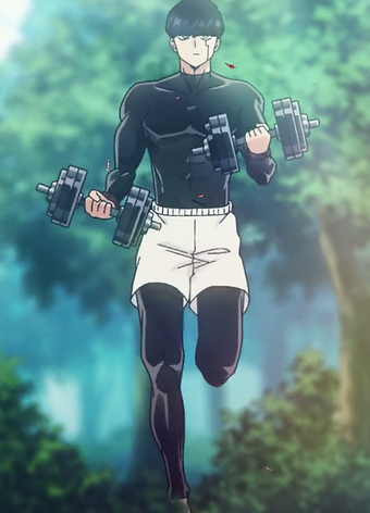 This image displays Mash Burndead jogging