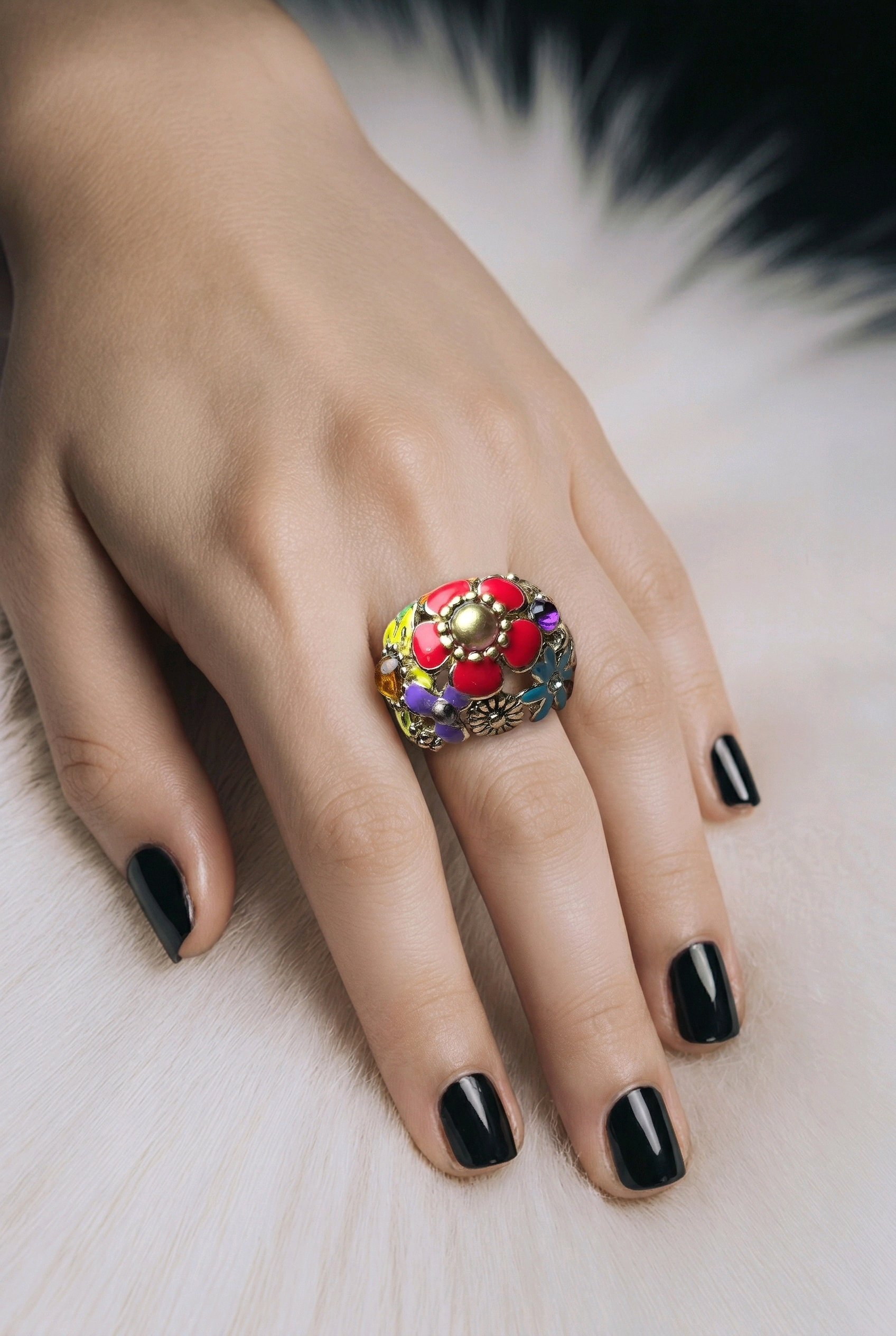 Eternal 1960's floral ring Size 5.25