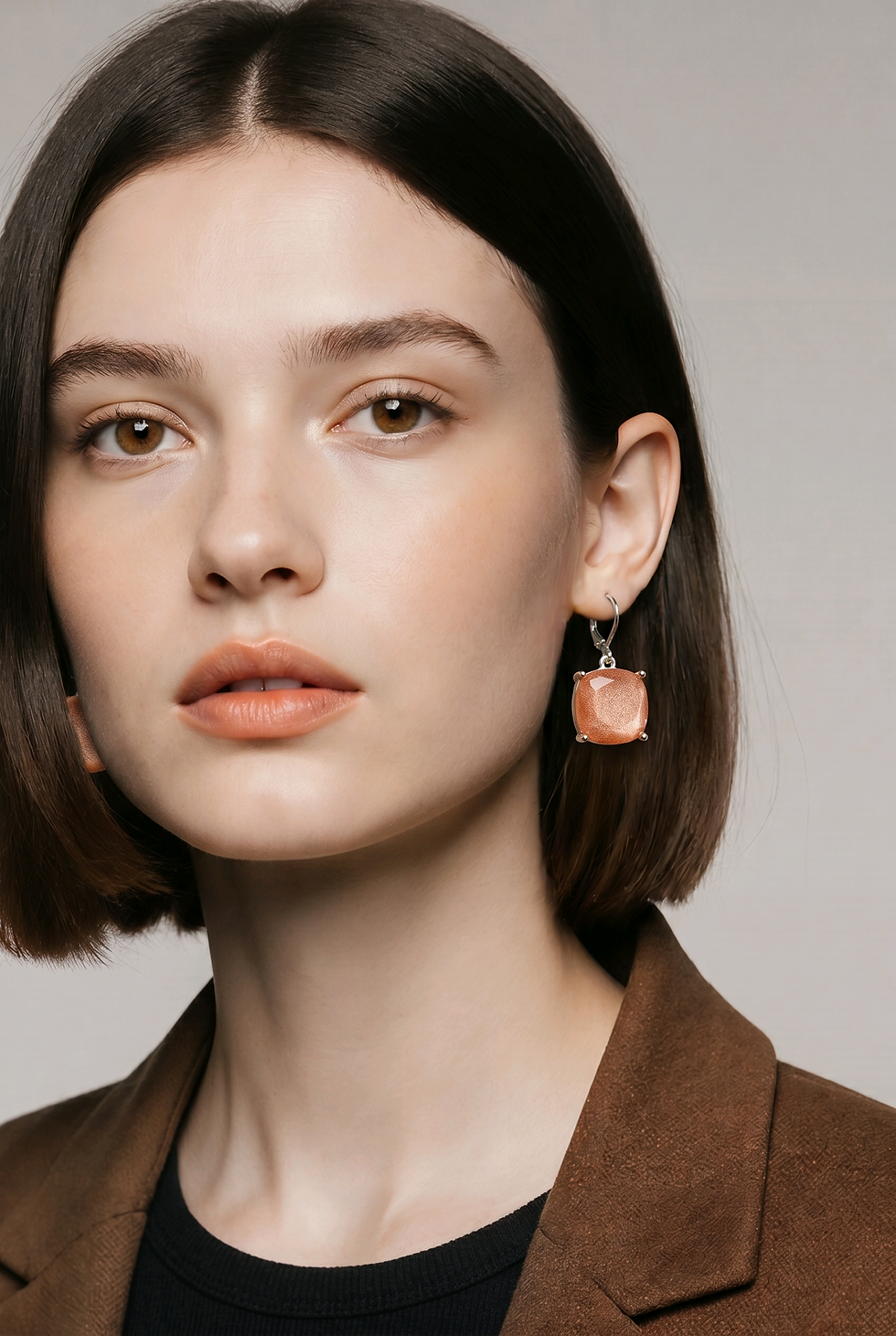 Thumbnail: Signed Joan Rivers Faceted Pink Lever Back Dangle Earrings 