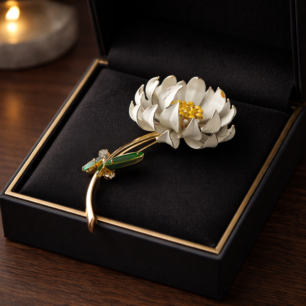 Thumbnail: Vintage 1960's flower Brooch 