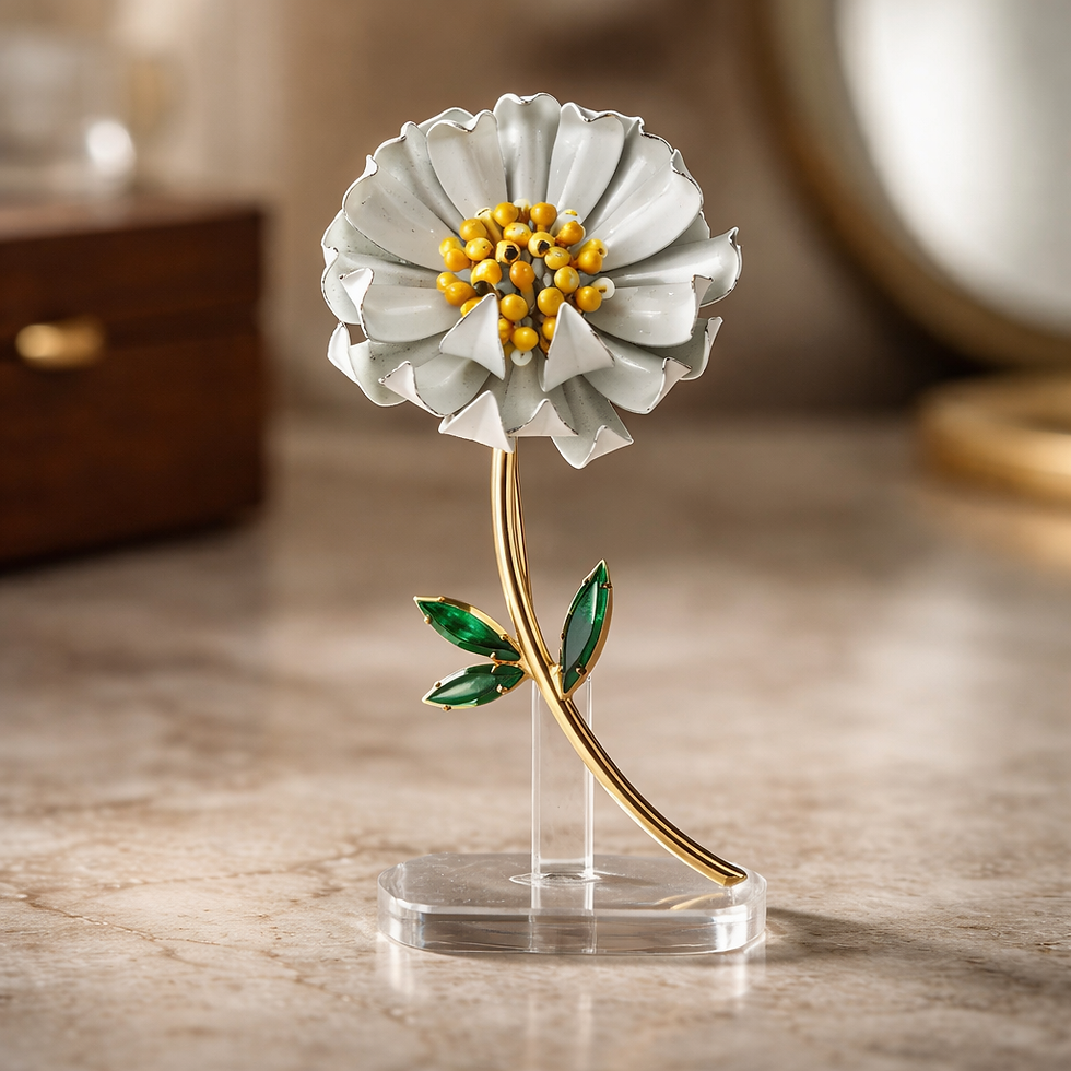Thumbnail: Vintage 1960's flower Brooch 