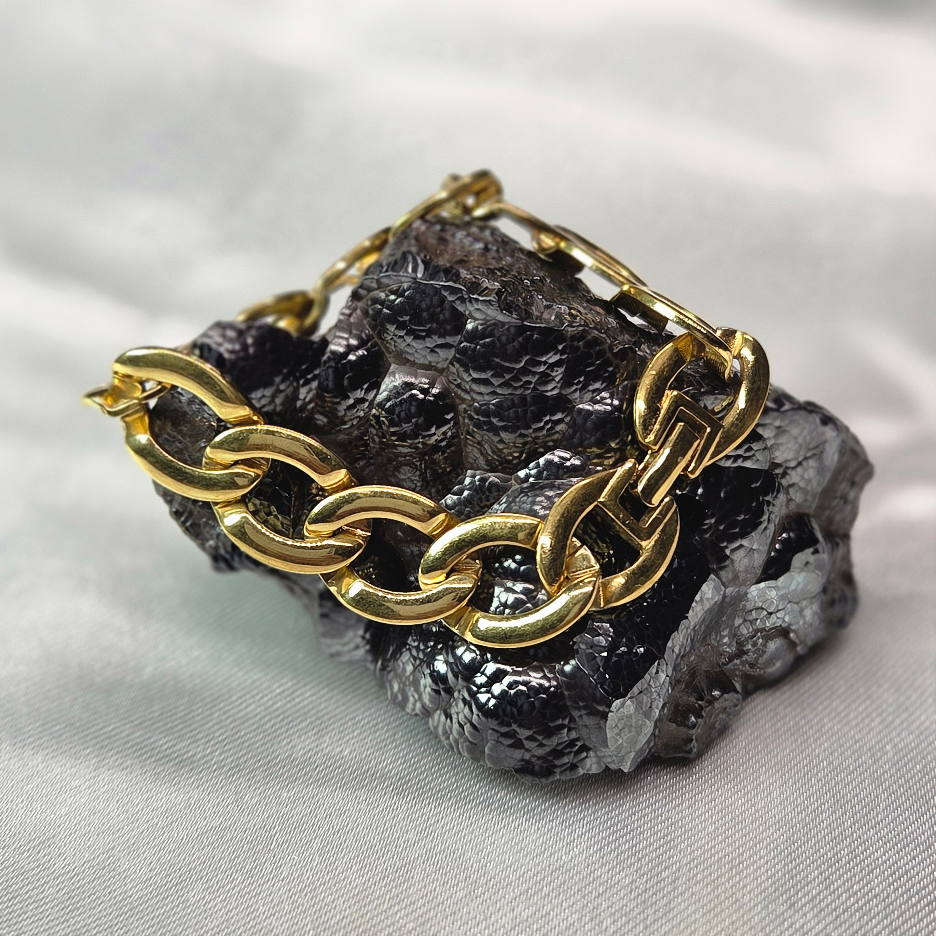 Monet Vintage Flat Link Bracelet 