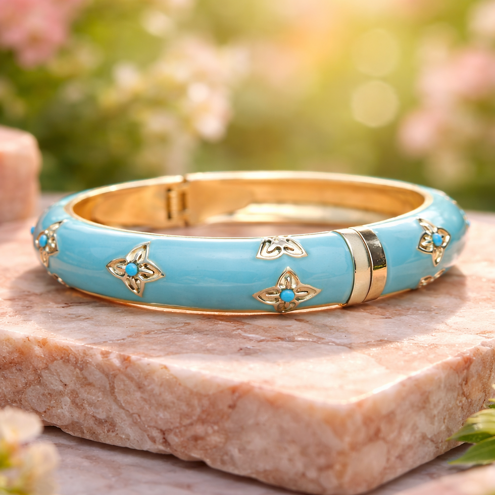 Thumbnail: Beautiful Cloisonne bracelets sold as set 