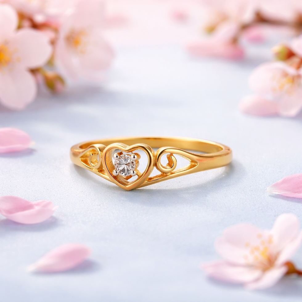 Thumbnail: Vintage Heart ring Size 6