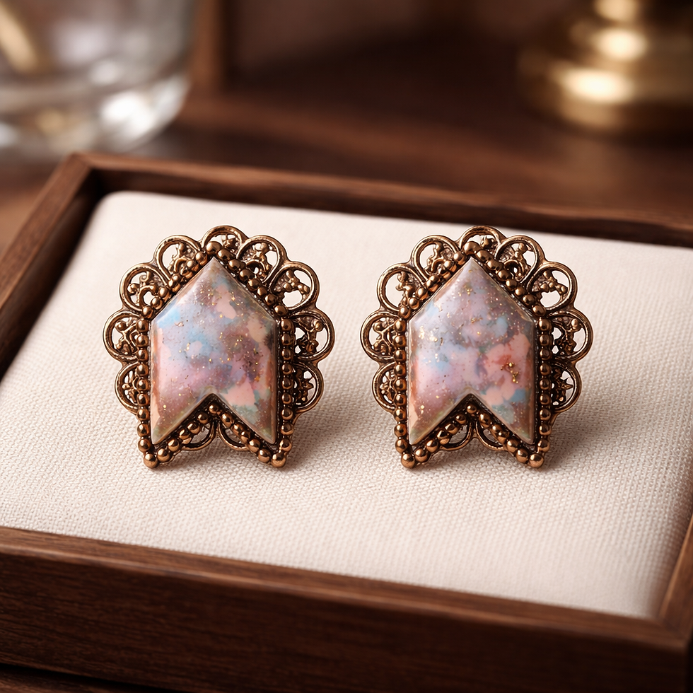 Thumbnail: Set of Four pairs Vintage to Modern earrings 