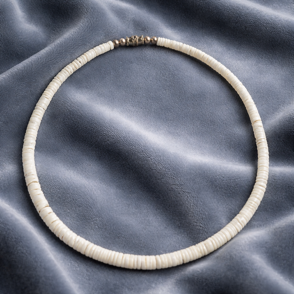 Thumbnail: 1980's set Vintage clam shell heishi necklace