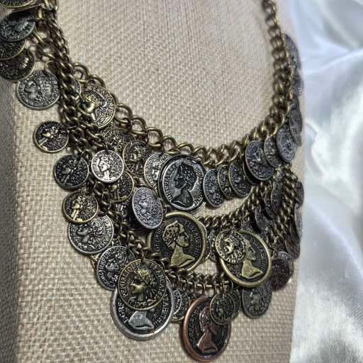 Vintage Triple-Layer layer Coin Necklace