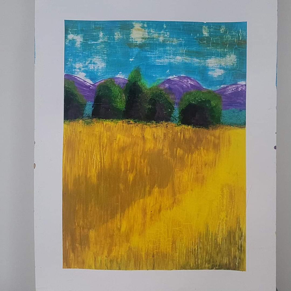 Thumbnail: Acrylic on Paper Painting (50 × 70 cm, Framed)