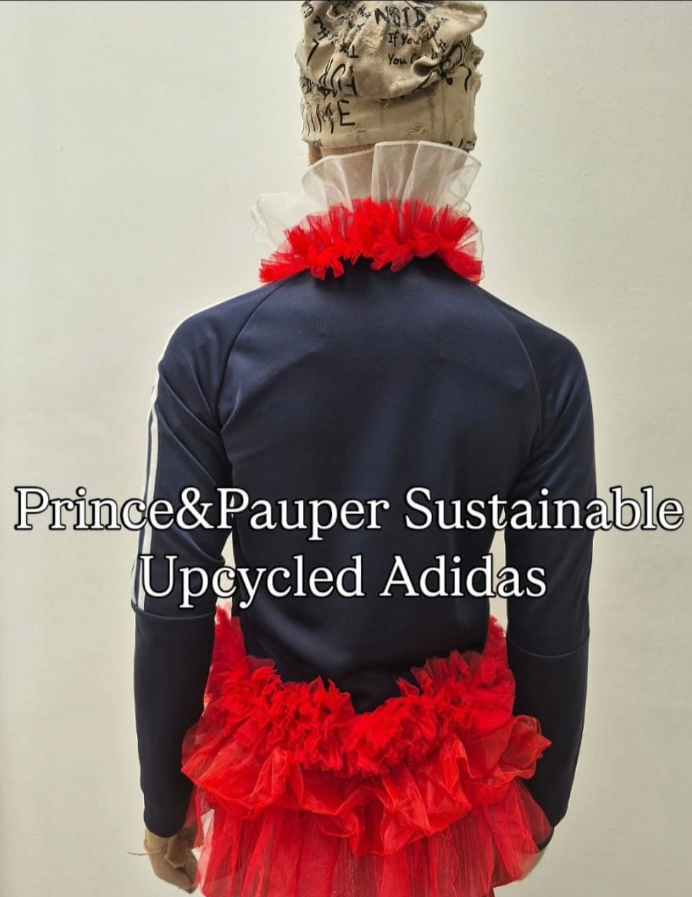 Red and Navy Adidas Zip-Up Jersey