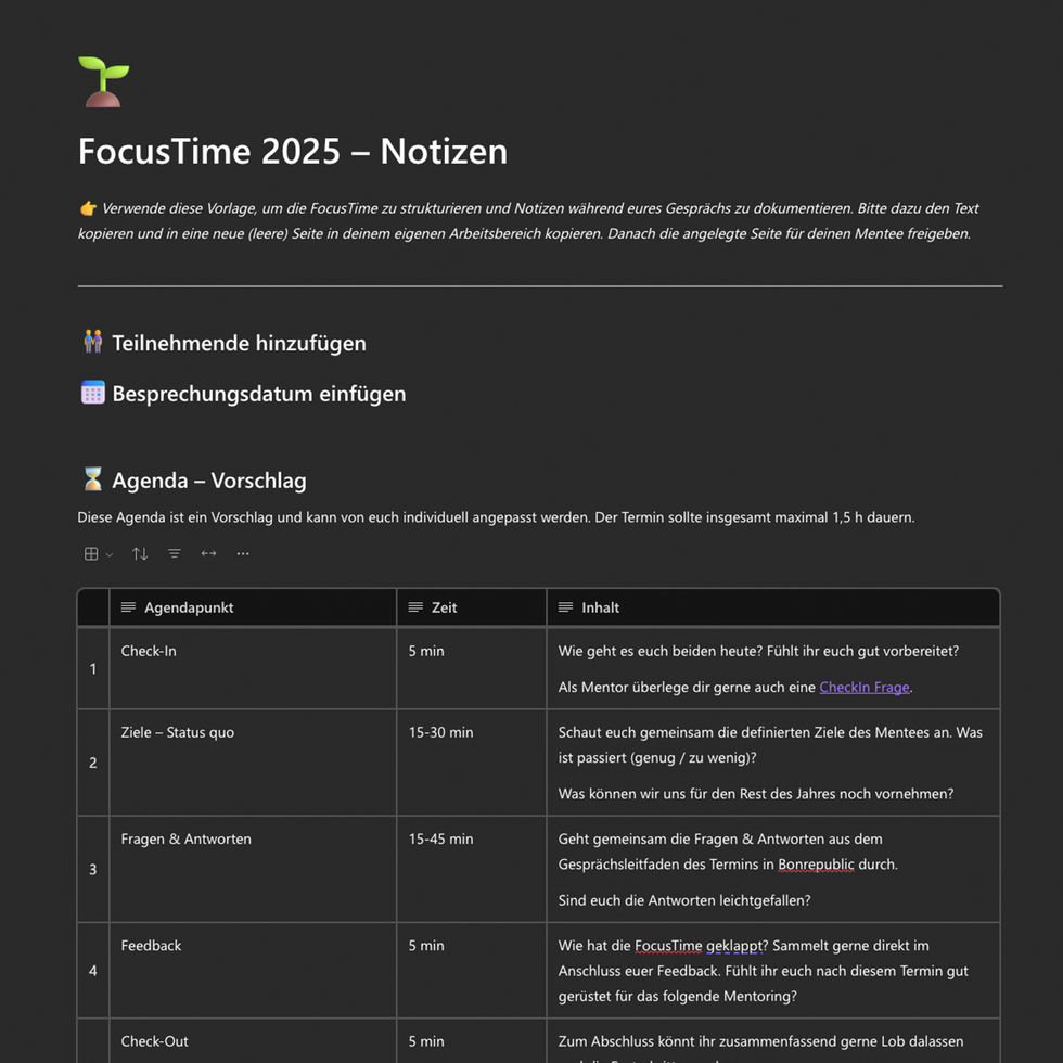 Notizen-Vorlage in Loop