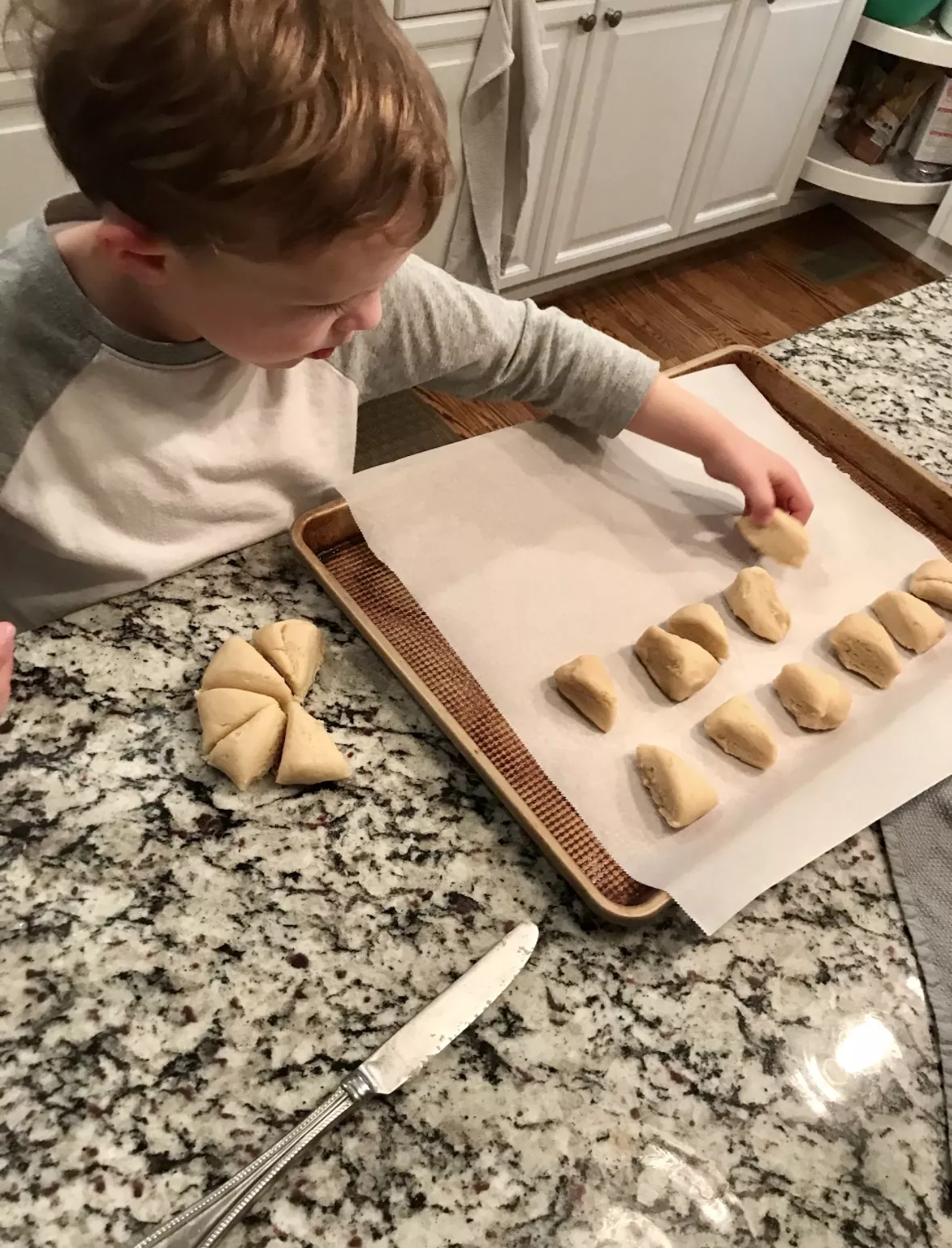 cutting mini scones is fun!